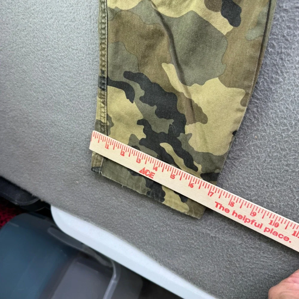 Unbranded Cargo Pants Men 29 Green Camo Pocket Tactical Streetwear Gorpcore